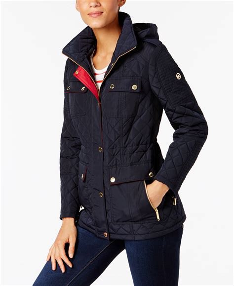 michael kors lightweight quilted jacket|michael kors water resistant jacket.